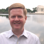 Jim Barr in front of the Lincoln Memorial